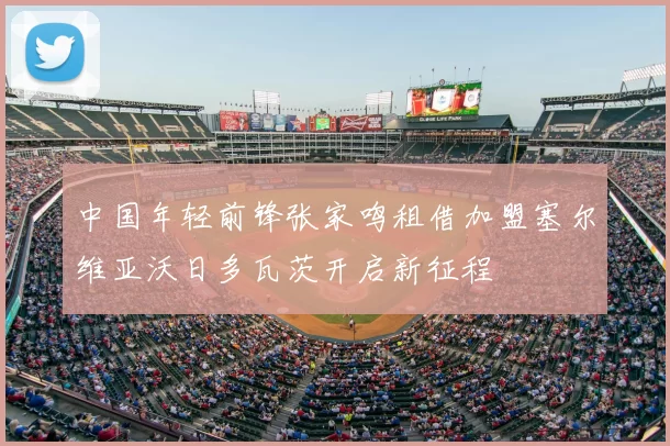 中国年轻前锋张家鸣租借加盟塞尔维亚沃日多瓦茨开启新征程