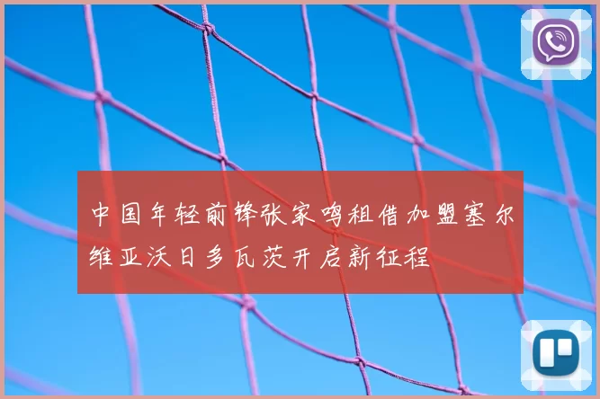中国年轻前锋张家鸣租借加盟塞尔维亚沃日多瓦茨开启新征程